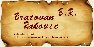 Bratovan Raković vizit kartica